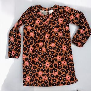 Hanna Andersson Girls Long Sleeve Dress Animal Print Size 140